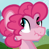 Size: 100x100 | Tagged: safe, artist:breloomsgarden, pinkie pie, g4, animated, blinking, bubble berry, picture for breezies, rule 63, scrunchy face, solo