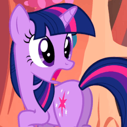 Size: 466x466 | Tagged: safe, screencap, twilight sparkle, pony, unicorn, g4, owl's well that ends well, animated, butt, female, mare, plot, solo, twibutt, unicorn twilight