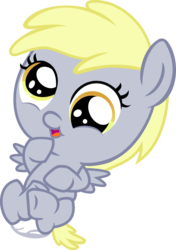 Size: 4000x5690 | Tagged: safe, artist:mlpcompilation, derpy hooves, pegasus, pony, g4, absurd resolution, baby, baby pony, cute, derpabetes, diaper, female, foal, simple background, solo, transparent background, vector