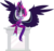 Size: 5541x5212 | Tagged: safe, artist:osipush, sci-twi, twilight sparkle, equestria girls, g4, my little pony equestria girls: friendship games, absurd resolution, clothes, crossed arms, crossed legs, female, fingerless gloves, gloves, glowing eyes, inkscape, looking at you, midnight sparkle, necklace, pedestal, pendant, simple background, sitting, solo, spread wings, transparent background, upskirt denied, wings
