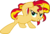 Size: 4017x2729 | Tagged: dead source, safe, artist:ramseybrony17, sunset shimmer, pony, unicorn, g4, female, high res, mare, simple background, sliding ponies, solo, transparent background, vector