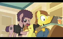 Size: 1000x625 | Tagged: safe, artist:dm29, g4, the saddle row review, banana, briefcase, food, jules winnfield, mules grassfield, prancent pega, pulp fiction, trio, vincent vega