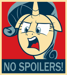 Size: 747x832 | Tagged: safe, artist:dan232323, rarity, g4, the saddle row review, female, floppy ears, hope poster, no spoilers, solo