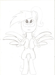 Size: 1700x2338 | Tagged: safe, artist:laurelcrown, oc, oc only, pegasus, pony, sketch, traditional art