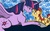 Size: 1024x640 | Tagged: safe, artist:angeltorchic, sunset shimmer, twilight sparkle, pony, equestria girls, g4, blushing, cuddling, cute, female, lesbian, prone, shimmerbetes, ship:sunsetsparkle, shipping, size difference, snuggling, twilight sparkle (alicorn)