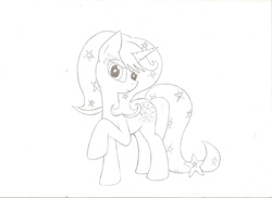 Size: 2338x1700 | Tagged: safe, artist:laurelcrown, oc, oc only, pony, unicorn, sketch, traditional art