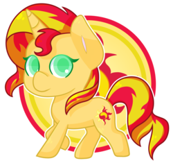 Size: 1024x962 | Tagged: safe, artist:ak4neh, sunset shimmer, pony, unicorn, equestria girls, g4, chibi, cute, female, shimmerbetes, simple background, solo, transparent background