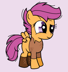 Size: 543x574 | Tagged: safe, artist:lemondream3762, scootaloo, g4, clothes, female, simple background, solo