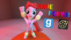 Size: 1920x1080 | Tagged: safe, artist:fillerartist, pacific glow, g4, the saddle row review, 3d, download at source, female, gmod, rave pony, solo, source filmmaker, source filmmaker resource, stage.bsp