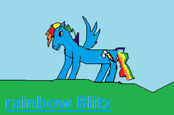 Size: 866x576 | Tagged: safe, artist:cynder45667, rainbow dash, g4, 1000 hours in ms paint, ms paint, rainbow blitz, rule 63, solo, stylistic suck