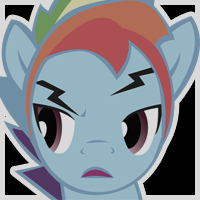 Size: 200x200 | Tagged: safe, artist:johnkapid, rainbow dash, g4, discorded, rainbow blitz, rainbow ditch, rule 63, solo