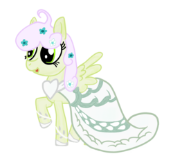 Size: 1137x1068 | Tagged: safe, artist:doctor schlong, oc, oc only, oc:dinky twink, pegasus, pony, 4chan, clothes, crossdressing, dress, femboy, flower, flower in hair, male, simple background, solo, stallion, transparent background, trap, wedding dress