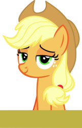 Size: 4000x6202 | Tagged: safe, artist:theevafreak, applejack, g4, the saddle row review, absurd resolution, female, scene interpretation, simple background, solo, transparent background, vector