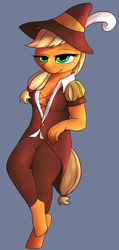 Size: 913x1920 | Tagged: safe, artist:neighday, applejack, smart cookie, anthro, unguligrade anthro, g4, female, solo