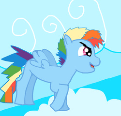 Size: 2000x1920 | Tagged: safe, artist:glampyra, rainbow dash, g4, colt, male, rainbow blitz, rule 63, solo, younger