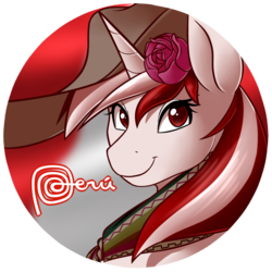 Size: 2000x2000 | Tagged: safe, artist:rubywave32, oc, oc only, oc:princess peruvia, pony, high res, nation ponies, ponified, solo