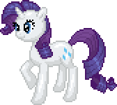 Size: 168x150 | Tagged: safe, artist:stridah, rarity, g4, female, pixel art, solo