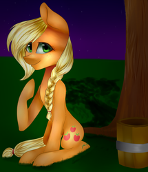 Size: 2448x2851 | Tagged: safe, artist:sugartool, applejack, earth pony, pony, g4, alternate hairstyle, female, high res, solo