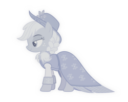 Size: 5000x3981 | Tagged: safe, artist:dashiesparkle, applejack, spirit of hearth's warming past, ghost, a hearth's warming tail, g4, .svg available, absurd resolution, clothes, female, hat, ponyscape, side view, simple background, solo, spirit, transparent background, vector