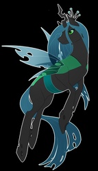 Size: 734x1280 | Tagged: safe, artist:oriada, queen chrysalis, changeling, changeling queen, g4, crown, female, jewelry, regalia, solo