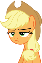 Size: 3000x4461 | Tagged: safe, artist:mewtwo-ex, applejack, earth pony, pony, g4, the saddle row review, cowboy hat, female, hat, high res, mare, simple background, solo, stetson, transparent background, unamused, vector