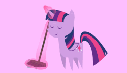 Size: 586x338 | Tagged: safe, artist:agrol, twilight sparkle, alicorn, pony, g4, season 6, the saddle row review, :>, animated, broom, cute, eyes closed, female, levitation, magic, mare, party soft, pointy ponies, smiling, solo, sweeping, sweepsweepsweep, telekinesis, twilight sparkle (alicorn), twilight sweeple