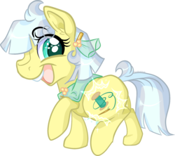 Size: 1875x1665 | Tagged: safe, artist:paintsplatter, oc, oc only, oc:lace veil, clothes, cutie mark, hairclip, offspring, parent:coco pommel, parent:hoity toity, shawl, solo