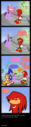 Size: 1024x4216 | Tagged: safe, artist:penguin04, rainbow dash, spike, twilight sparkle, alicorn, fox, pony, g4, comic, crossover, female, high res, knuckles the echidna, male, mare, master emerald, miles "tails" prower, sonic the hedgehog, sonic the hedgehog (series), twilight sparkle (alicorn)