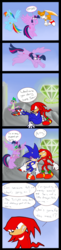 Size: 1024x4216 | Tagged: safe, artist:penguin04, rainbow dash, spike, twilight sparkle, alicorn, fox, pony, g4, comic, crossover, female, high res, knuckles the echidna, male, mare, master emerald, miles "tails" prower, sonic the hedgehog, sonic the hedgehog (series), twilight sparkle (alicorn)