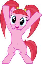 Size: 1552x2356 | Tagged: safe, artist:cheezedoodle96, artist:luckreza8, edit, vector edit, pacific glow, earth pony, pony, g4, the saddle row review, .svg available, accessory-less edit, belly button, bipedal, cute, dancer, dancing, female, glowbetes, inkscape, mare, missing accessory, open mouth, pigtails, rave, simple background, solo, svg, transparent background, vector