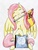 Size: 2287x3010 | Tagged: safe, artist:40kponyguy, derpibooru exclusive, fluttershy, g4, cute, eurovision song contest, eyes closed, female, flag, high res, mouth hold, shyabetes, solo, spain, traditional art