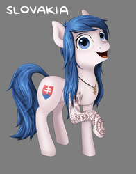 Size: 1375x1750 | Tagged: safe, artist:gullarcoo, oc, oc only, pony, nation ponies, ponified, slovakia, solo, tattoo