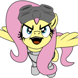 Size: 2500x2500 | Tagged: safe, artist:giantmosquito, artist:scriptkitty, fluttershy, g4, clothes, dr adorable, evil, evil laugh, female, goggles, high res, lab coat, looking at you, solo