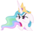 Size: 800x719 | Tagged: safe, artist:bobsicle0, artist:reginault, edit, vector edit, granny smith, princess celestia, pony, g4, bust, elderly, female, fusion, mare, old, older, portrait, simple background, solo, transparent background, vector