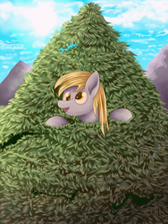 Size: 1024x1365 | Tagged: safe, artist:meepars, derpy hooves, pegasus, pony, g4, female, mare, solo, tree