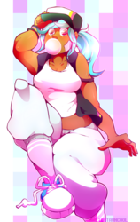 Size: 2190x3472 | Tagged: safe, artist:tentauncool, azure velour, human, g4, armpits, bubblegum, clothes, converse, food, gum, high res, humanized, shoes, simple background, sneakers, solo, transparent background