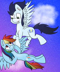 Size: 1024x1241 | Tagged: safe, artist:rdcrystalheart, rainbow dash, soarin', pony, g4, female, male, ship:soarindash, shipping, straight