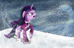 Size: 5100x3300 | Tagged: safe, artist:spiritofthwwolf, snowfall frost, starlight glimmer, windigo, a hearth's warming tail, g4, absurd resolution, blizzard, female, snow, snowfall, solo