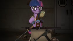 Size: 1191x670 | Tagged: safe, owlowiscious, twilight sparkle, owl, g4, 3d, parody, sniper, sniper (tf2), source filmmaker, team fortress 2