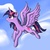 Size: 640x640 | Tagged: safe, artist:eeviart, twilight sparkle, alicorn, pony, g4, female, flying, mare, sky, solo, twilight sparkle (alicorn)