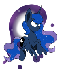 Size: 1024x1229 | Tagged: safe, artist:theartistsora, princess luna, g4, female, flying, solo