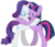 Size: 7570x6496 | Tagged: safe, artist:ramseybrony17, rarity, twilight sparkle, pony, unicorn, g4, absurd resolution, bipedal, eyes closed, female, hug, implied lesbian, lesbian, ship:rarilight, shipping, simple background, smiling, transparent background, unicorn twilight, vector