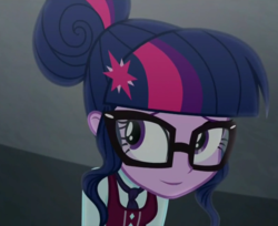 Size: 852x696 | Tagged: safe, edit, edited screencap, screencap, sci-twi, twilight sparkle, equestria girls, g4, my little pony equestria girls: friendship games, clothes, crystal prep academy uniform, inverted mouth, school uniform