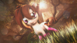 Size: 1920x1080 | Tagged: safe, artist:star-lightstarbright, oc, oc only, 3d, clothes, grass, socks, solo
