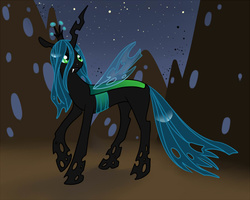 Size: 800x641 | Tagged: safe, artist:mehndix, queen chrysalis, changeling, changeling queen, g4, female, solo