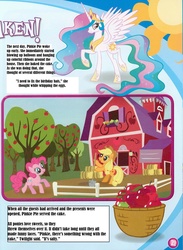 Size: 1171x1600 | Tagged: safe, applejack, pinkie pie, princess celestia, g4, comic, merchandise, norway, norwegian, sweet apple acres, translation