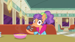 Size: 1920x1080 | Tagged: safe, screencap, plaid stripes, pony, g4, the saddle row review, offscreen character, pov