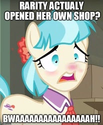 Size: 494x600 | Tagged: safe, coco pommel, g4, the saddle row review, blushing, bwah, hank hill, king of the hill, red nosed