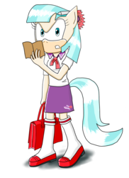 Size: 600x825 | Tagged: safe, artist:infinityr319, coco pommel, earth pony, anthro, plantigrade anthro, g4, female, simple background, solo, sonic the hedgehog (series), sonicified, transparent background