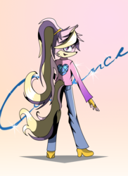 Size: 1700x2338 | Tagged: safe, artist:ihamza995, princess cadance, anthro, plantigrade anthro, g4, 80s, female, solo, sonic the hedgehog (series), sonicified, teen princess cadance, younger